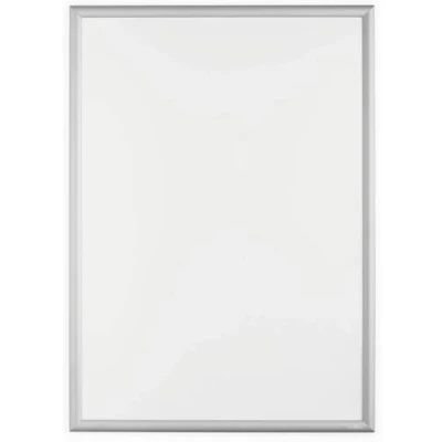 Image of Durable Aluminium Snap Frames A1 Wall Mounted via Self Adhesive Pads or Screw Set Silver Pack of 1 Perfect for Displaying Menus, Posters, etc