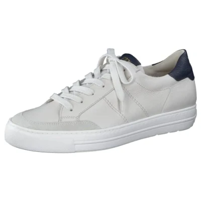 Image of Paul Green Womens S.Suede/M.Calf Sneakers, Multicolor Offwhite Blau 103, 6 UK
