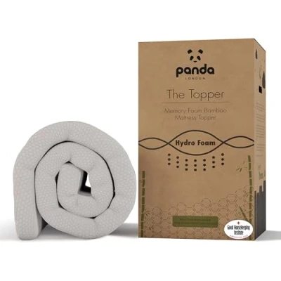 Image of Panda Memory Foam Bamboo Mattress Topper (2024) (2024, Emperor)