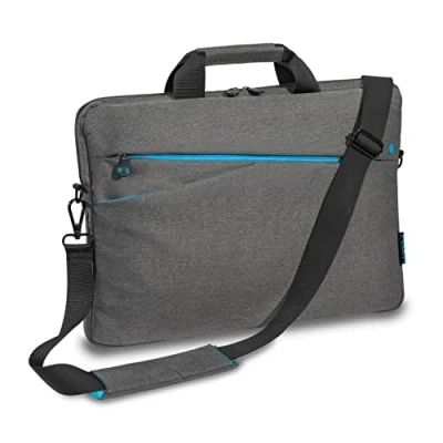 Image of PEDEA laptop bag &quot;Fashion&quot; for notebooks with screens up to 17.3 inches (43.9 cm); shoulder strap, gray