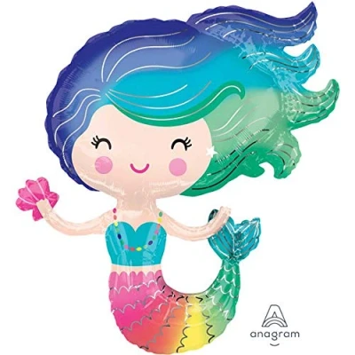 Image of Amscan 3847201 S/Shape: Colorful Mermaid