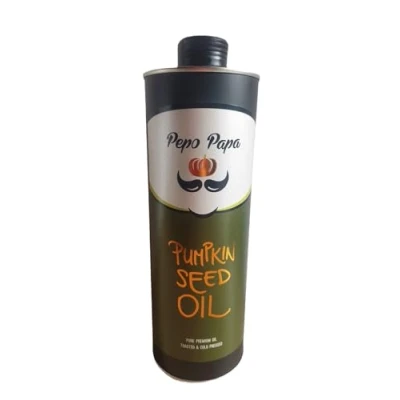 Image of Pepo Papa Pumpkin Seed OIL Toasted and Cold Pressed Pure Premium ALU Pack Vegan 1 Liter