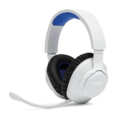 Image of JBL Quantum 360P Wireless Bluetooth Gaming Headset with Microphone for Playstation, Compatible Other Consoles, 22 Hour Battery Life, White