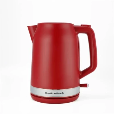 Image of Hamilton Beach Ella Electric Kettle, 1.7L, Boil Dry Protection, Auto Shut Off, Detachable Filter, Lift &amp; Grip Handle, Push Button Lid, Water Level Window HBK3045MR, Matte Red