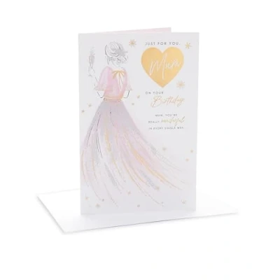 Image of UK Greetings Birthday Card for Mum Stunning Dress Design