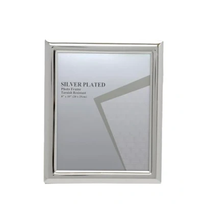 Image of Silver Plated Curved Edge Photo Frame (Silver, 8 x 10&quot;)