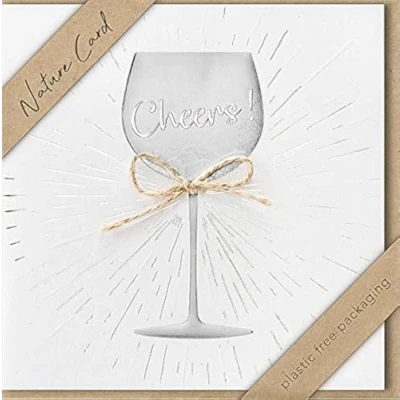 Image of bsb Cheers Card Kraft Paper with Great Motif Sustainable Envelope Gift Best Friend or Love &amp; Friendship 15.5 x cm