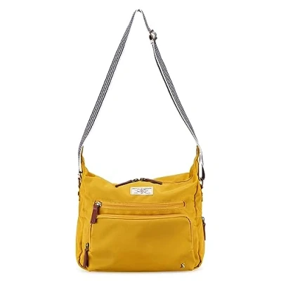 Image of Joules Coast Softside Collection Unisex Crossbody Bag With Adjustable Straps, Antique Gold