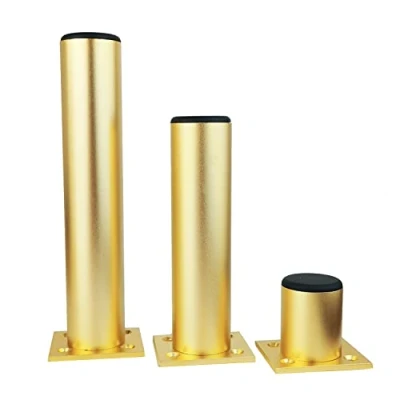 Image of Qrity 150mm Gold Furniture Legs Cabinet Feet Aluminum Alloy Kitchen Sofa Metal Table Worktop Bar TV Desk