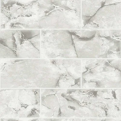 Image of Holden Decor Tiling on a Roll Odeon Marble Tile Dove Wallpaper 89391 Kitchen