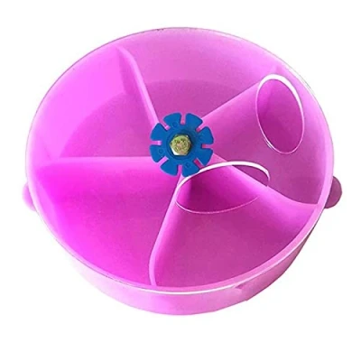Image of Jiklophg Bird Foraging System Wheel Seed Food Ball Rotate Training Toy for Small and Medium Parrots Purple