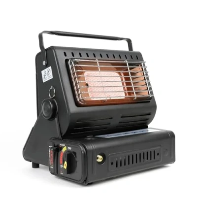 Image of Leisurewize Outdoor Portable Gas Butane Heater w/Folding Stove 1.3kW Camping + with Easy Carry Handle Cooking Folding Temperature Control Auto Ignite LW711