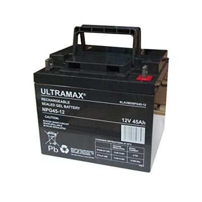 Image of ULTRAMAX 12v 45Ah AGM GEL MOBILITY SCOOTER WHEELCHAIR BATTERY PRIDE KYMCO ROMA INVACARE TGA