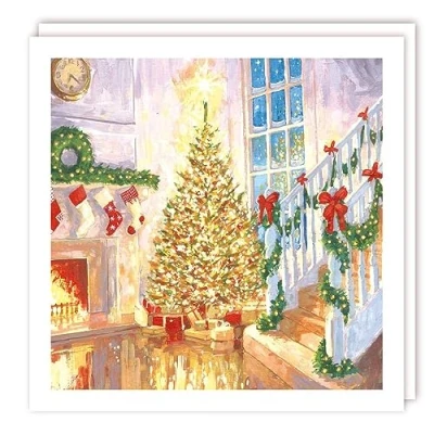 Image of Tracks Publishing Charity Christmas Cards Cosy Lounge Eco Friendly Pack of 5