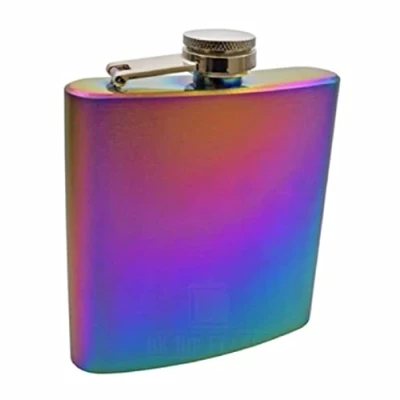 Image of 6oz (177ml) Iridescent Metallic Hip Flask