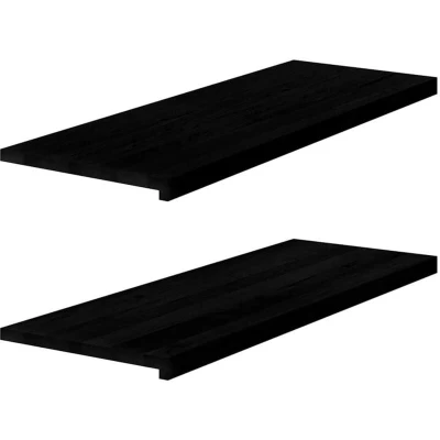 Image of vidaXL Window Sills 2 pcs Dark Brown 110x40x2 cm Solid Wood Oak