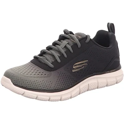 Image of Skechers Men&#039;s Track Ripkent Trainers, Olive Textile/Black Trim, 8.5 UK
