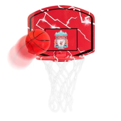 Image of Hy Pro Officially Licensed Liverpool F.C Mini Basketball Set For Kids and Adults, with Hoop Backboard Net