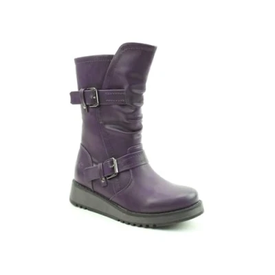 Image of Heavenly Feet Hannah 4 Purple Womens Mid Calf Boots 3507 95