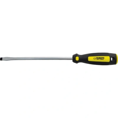 Image of Yamoto Tri line Flat Head Screwdriver, 10.0mm Flared Tip, 250mm Blade