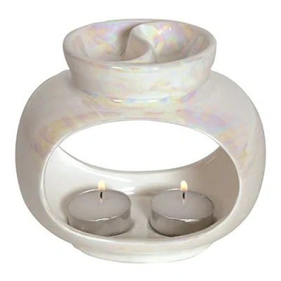 Image of Aroma Wax Melt Burner: Lustre Oval Double