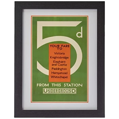 Image of Pyramid International &quot;London Transport (13)&quot; Framed Print Memorabilia, Multi Colour, 30 x 40 cm