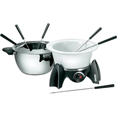 Image of Unold Electric Fondue Set 48615 Stainless Steel Pot Ceramic 500W For up to 6 Persons