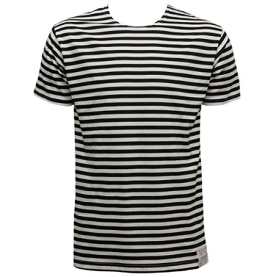 Image of Russian Telnyashka Striped Sailors&#039;s/Navy&#039;s T Shirt Short Sleeve (S, Black)