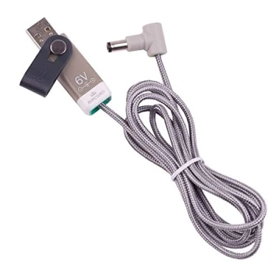Image of MyVolts Ripcord USB to 6V DC power cable compatible with the Icom IC M23 Marine tranceiver