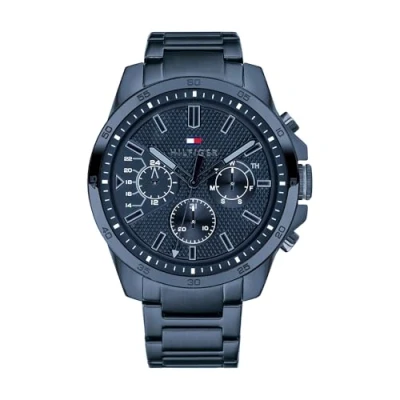 Image of Tommy Hilfiger Mens Men Watch 1791560 Blue Stainless Steel One Size