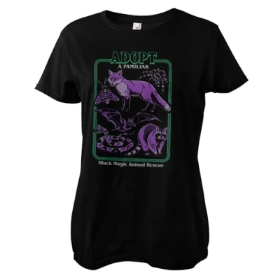 Image of Steven Rhodes Officially Licensed Adopt A Familiar 2 Women T Shirt (Black), Small