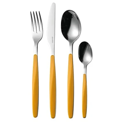 Image of Ochre 24 Piece Cutlery Set My Fusion, Silver, Ocher