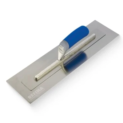 Image of REFINA SUPERFLEX 1 Plastering Trowel 18 x 5&quot; (450 125mm) Flexible 0.4mm Stainless Steel Blade for Finishing Walls &amp; Ceilings Lightweight Tools Construction