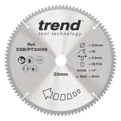 Image of Trend Laminate/HPL Circular Saw Blade 300mm x 30mm 96T