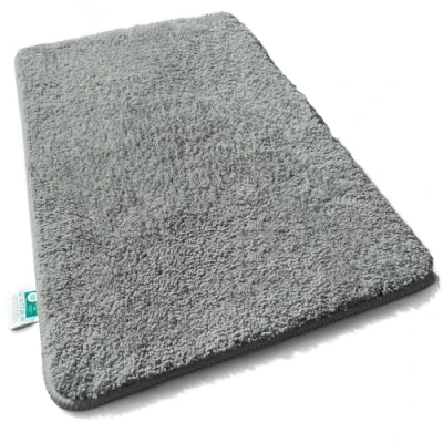 Image of casa pura Deep Pile Soft Bath Mat, High Fluffy Bathroom Rug (Dark Grey, 70 x 120 cm) Non slip Machine Washable Floor Mat Rug, Large Shaggy Carpet Runner