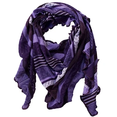 Image of Invero, Kyra Merino Triangular Scarf 100% Wool, purple, One size