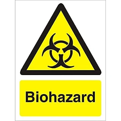 Image of Seco Biohazard Sign, 200mm x 300mm 1mm Semi Rigid Plastic