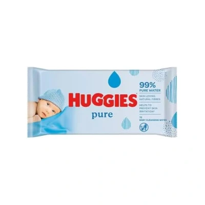 Image of Huggies Pure Baby Wipes 72 Gentle Sensitive Skin Natural Alcohol Free (1)
