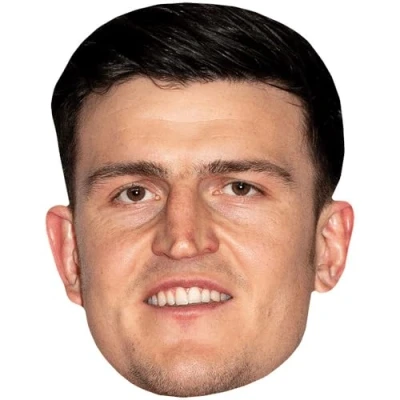 Image of Harry Maguire (Smile) Celebrity Mask, Flat Card Face, Fancy Dress Mask