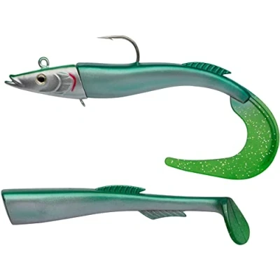 Image of Berkley PowerBait Power Sandeel Saltwater Soft Bait Fishing Lure for Bass, Pollack, Cod, Ling and Wrasse Paddle Tail &amp; Curl Supplied