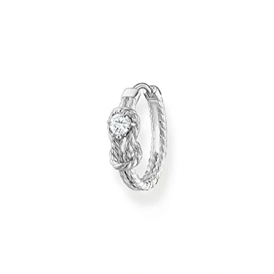 Image of Thomas Sabo Single Creole Rope with Knots Silver 925 Sterling CR695 051 14