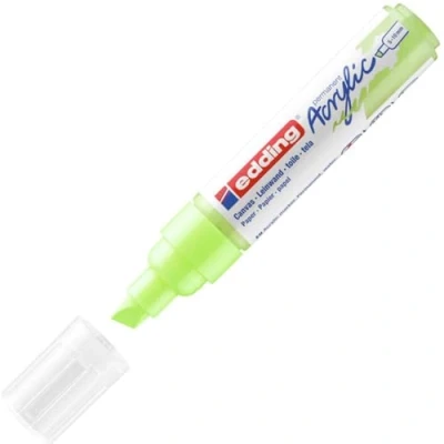 Image of edding 5000 acrylic marker broad pastel green 1 waterproof paint chisel nib 5 10 mm pen for drawing on canvas, art paper and wood markers pebbles