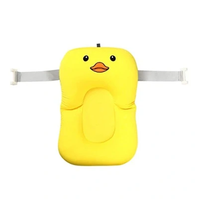 Image of Baby Bather Infant Bath Pad, Moonvvin Floating Soft Pillow &amp; Lounger Newborn Pad Tub Cushion (Yellow Duck with Hook)