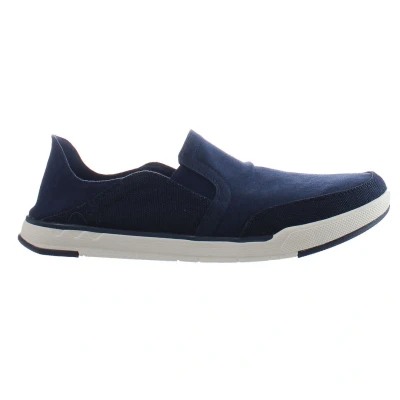 Image of Clarks Men&#039;s Step Isle Row Loafers, Blue Navy Canvas Canvas, 12 UK