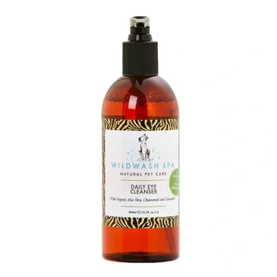Image of WildWash Daily Eye Cleanser for Dogs 300ml Chamomile to Cleanse and Brighten Cucumber Calm, Hydrate Refresh Natural, Sulphate Paraben Free Sensitive Skin