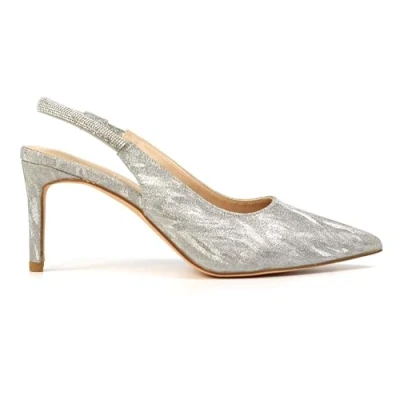Image of Ladies Janine Silver Slingback Heel 4