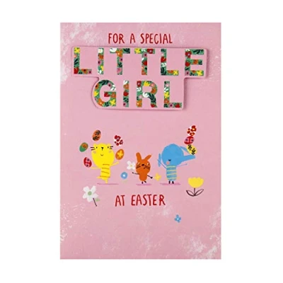 Image of Hallmark Easter Card for a Special Little Girl Cute Embossed Design