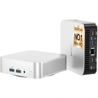 Image of GEEKOM A6 Mini PC, AMD Ryzen 7 6800H(8C/16T, up to 4.7GHz), 16GB DDR5 RAM, 512GB PCIe 4.0 NVMe SSD, Radeon 680M, Compact Aluminium Design Windows 11 Pro Desktop Computer with USB4/8K/Wi Fi 6E/BT 5.2