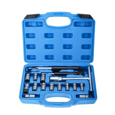 Image of FreeTec 17PC Injector Seat Cutter, Professional Diesel Cleaning Kit Cleaner, Universal Cutting Tool Carbon Remover