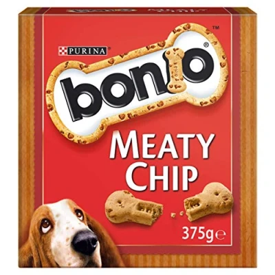 Image of Bonio Meaty Chip Dog Biscuits 375g, Pack of 5